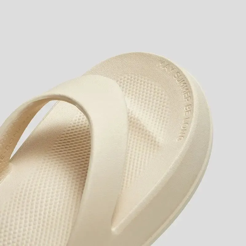 Y2K Non-Slip Flip Flops with Stylish Platform Elevation