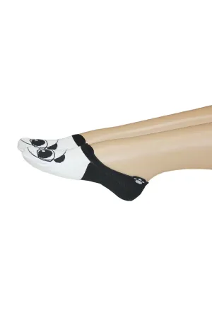 YM52 12 Pairs Cotton Blend, Made in Korea Raccoon No Show Foot Liners