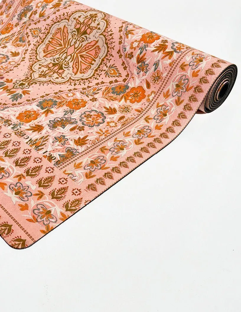 Yoga Bag Bundle - 4 mm Yoga Mat   Strap   Yoga Bag - Salty Peach