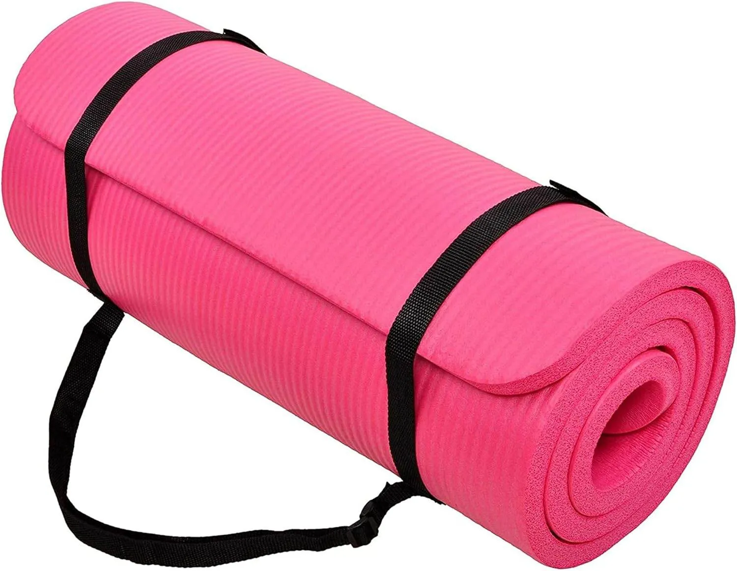 Yoga Mat, One-Inch Extra Thick High Density Exercise Mat, Anti-Tear Exercise Yoga Mat with Carrying Strap, Suitable for Various Yoga Exercises
