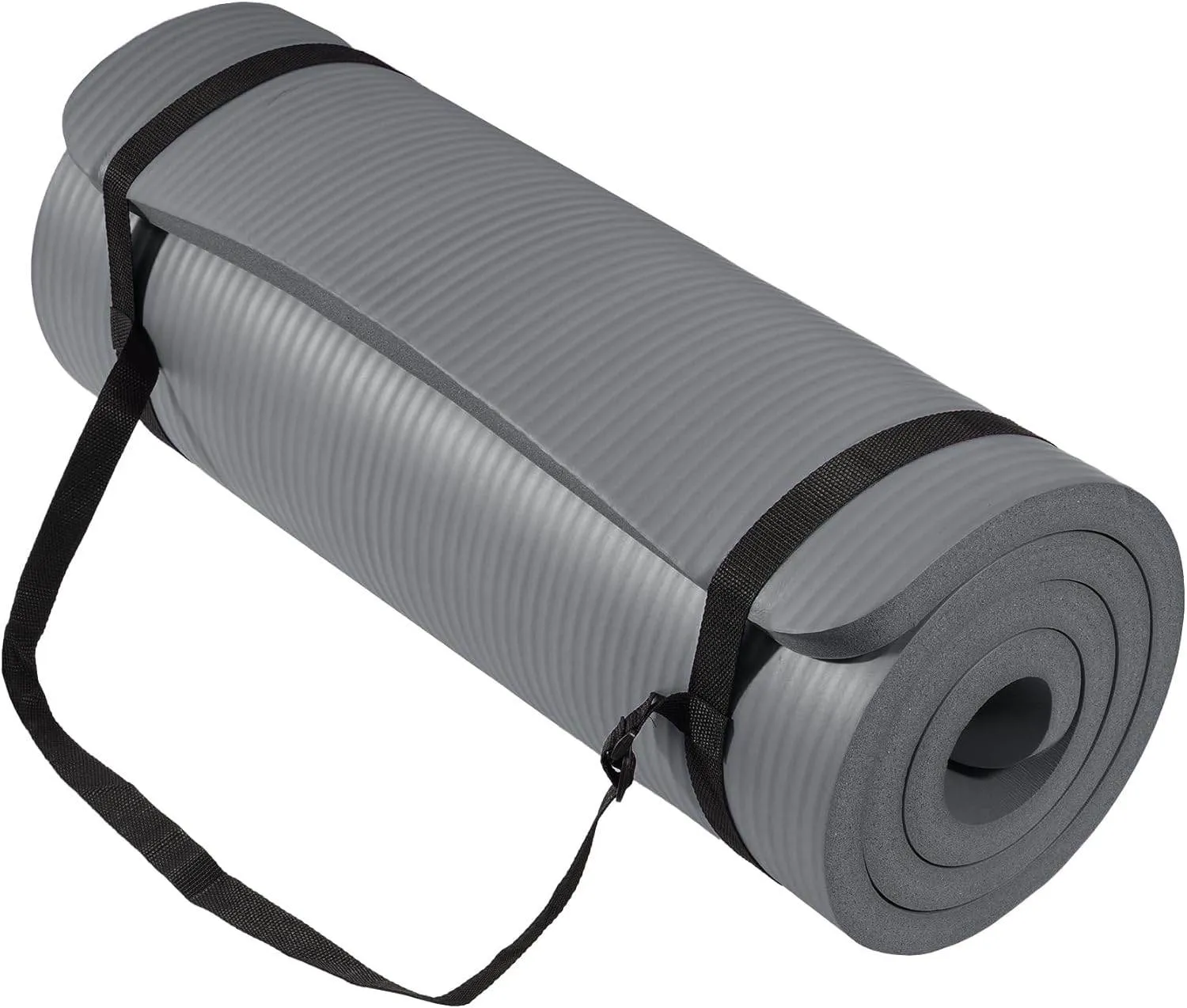 Yoga Mat, One-Inch Extra Thick High Density Exercise Mat, Anti-Tear Exercise Yoga Mat with Carrying Strap, Suitable for Various Yoga Exercises
