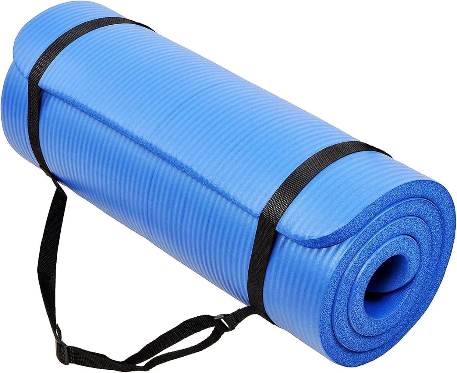 Yoga Mat, One-Inch Extra Thick High Density Exercise Mat, Anti-Tear Exercise Yoga Mat with Carrying Strap, Suitable for Various Yoga Exercises
