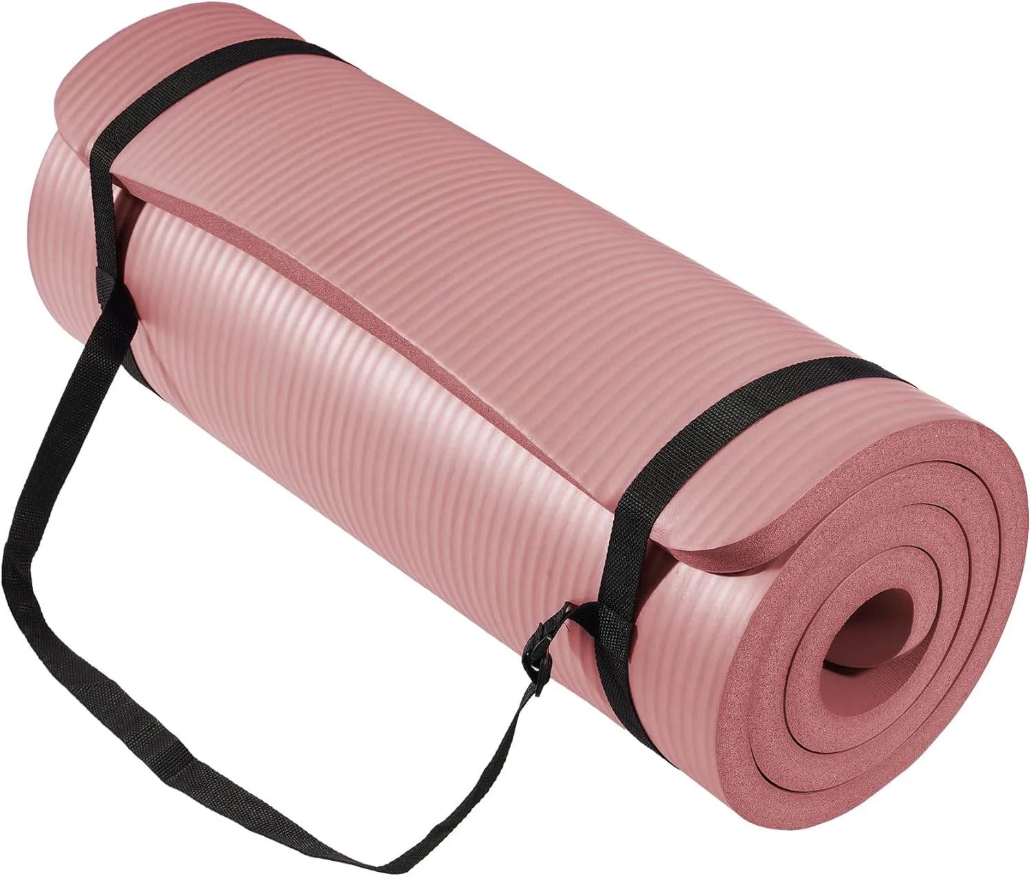 Yoga Mat, One-Inch Extra Thick High Density Exercise Mat, Anti-Tear Exercise Yoga Mat with Carrying Strap, Suitable for Various Yoga Exercises