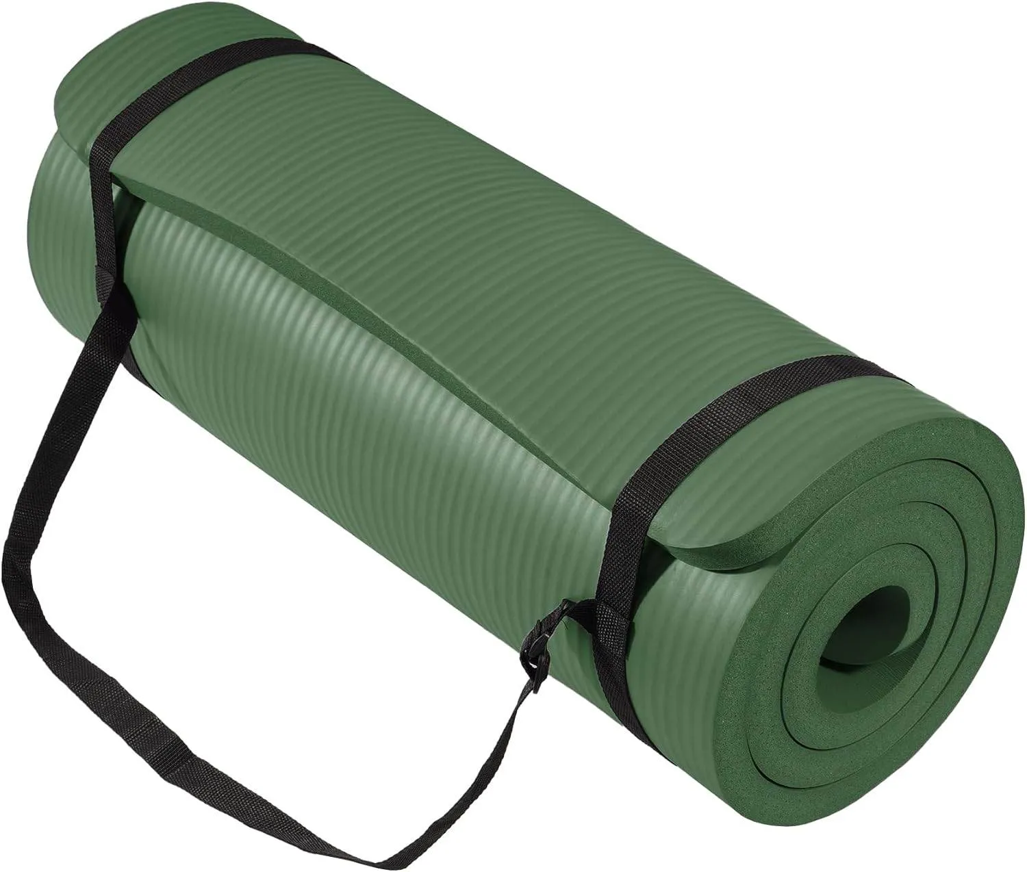Yoga Mat, One-Inch Extra Thick High Density Exercise Mat, Anti-Tear Exercise Yoga Mat with Carrying Strap, Suitable for Various Yoga Exercises