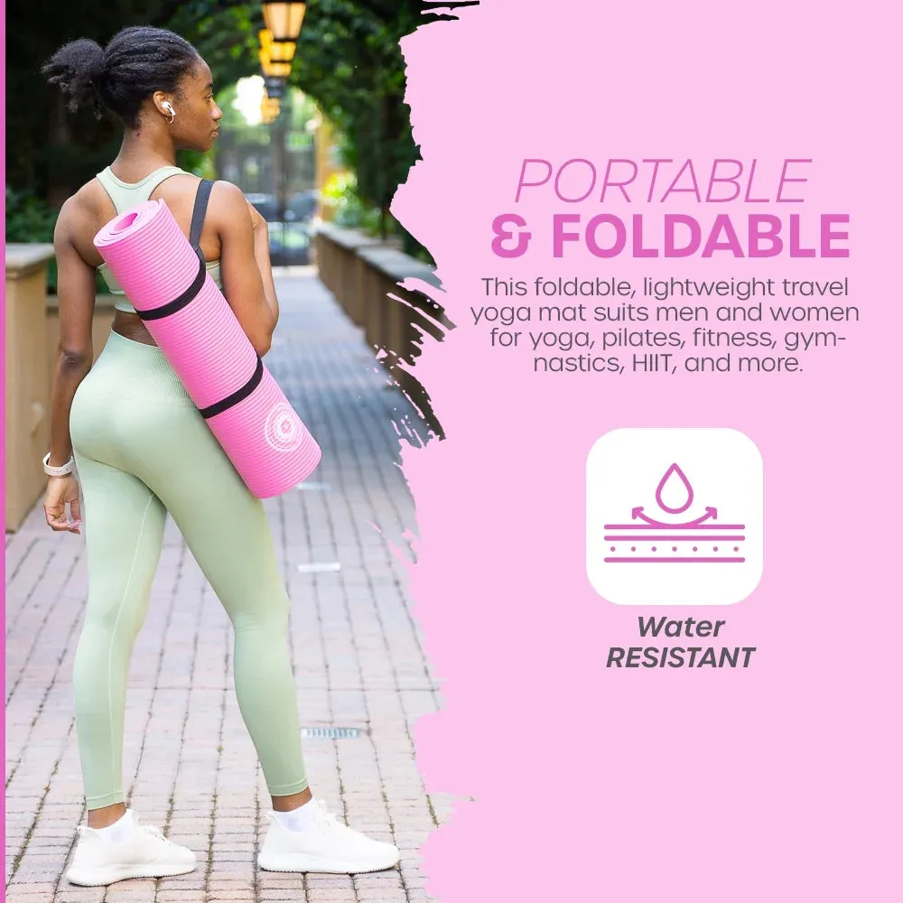 Yoga Mat with Carry Strap | Lightweight Yoga Mat for Pilates, Yoga | Free Ebook for Mat Workouts