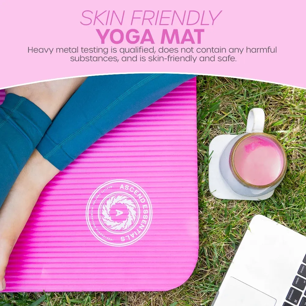 Yoga Mat with Carry Strap | Lightweight Yoga Mat for Pilates, Yoga | Free Ebook for Mat Workouts