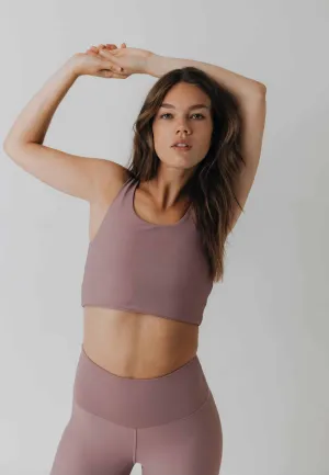 Yoga Midi Scoop Bra - Dusky Orchid