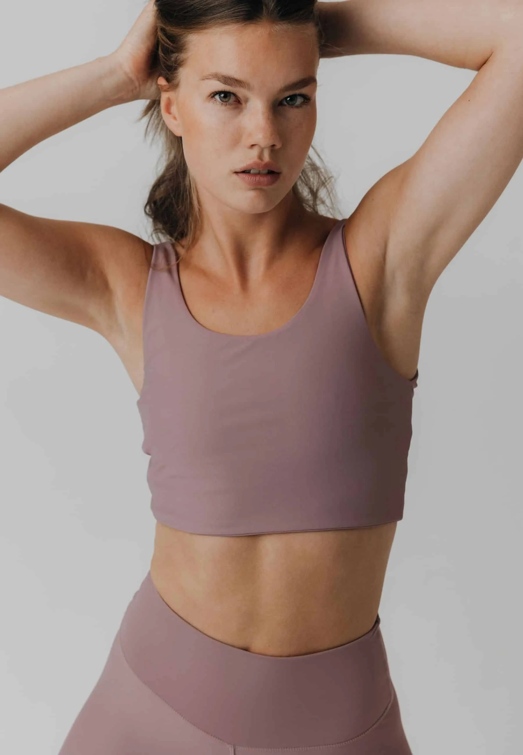 Yoga Midi Scoop Bra - Dusky Orchid