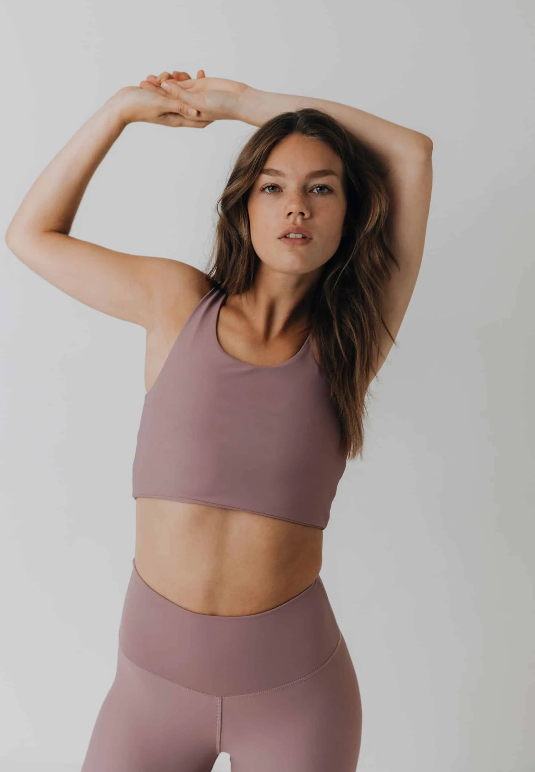 Yoga Midi Scoop Bra - Dusky Orchid