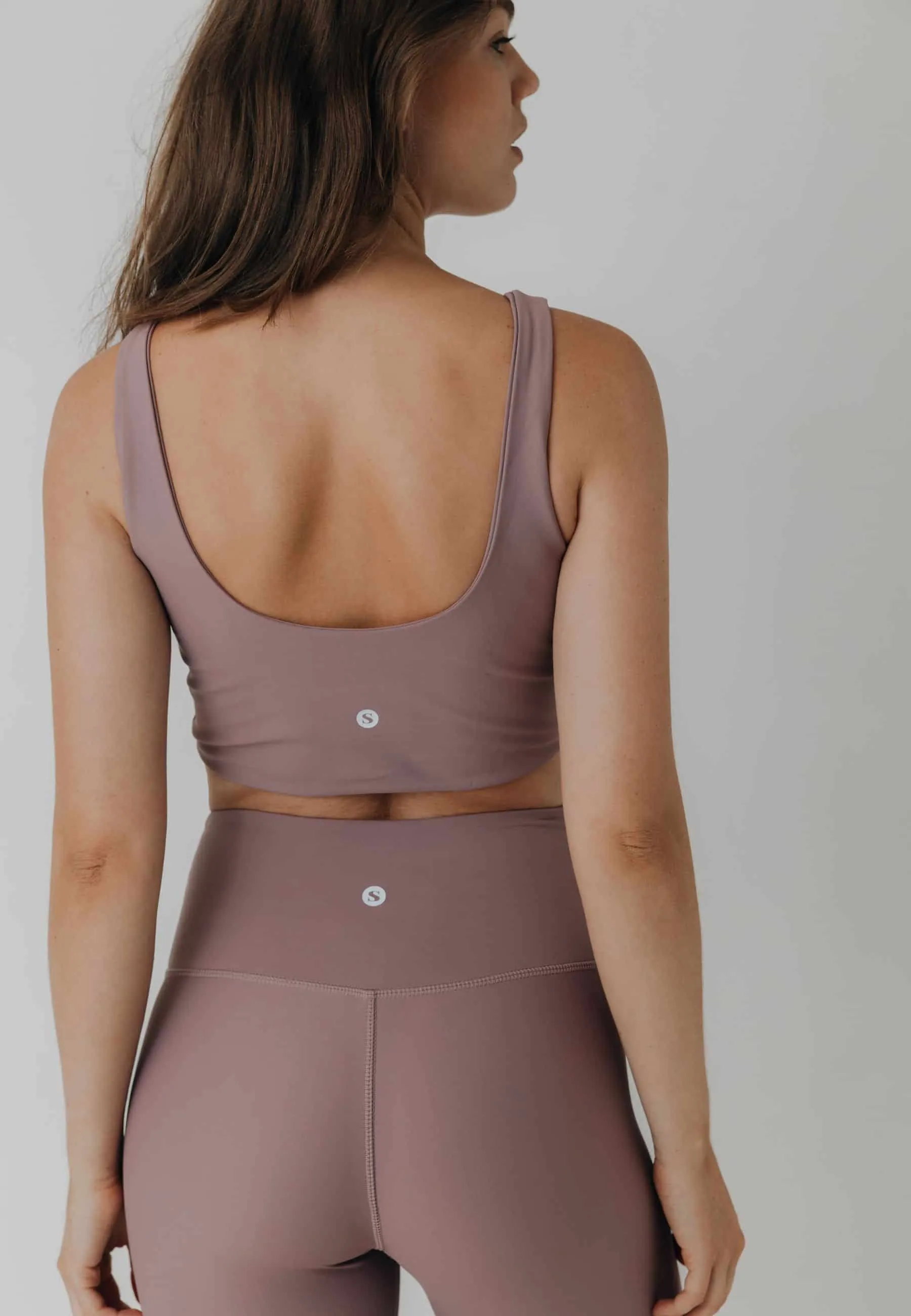 Yoga Midi Scoop Bra - Dusky Orchid