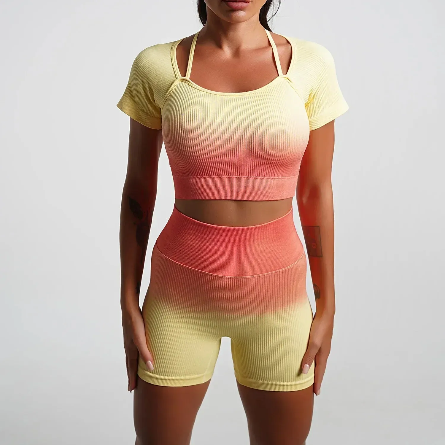 Yoga Ombre Shirt and Shorts Set