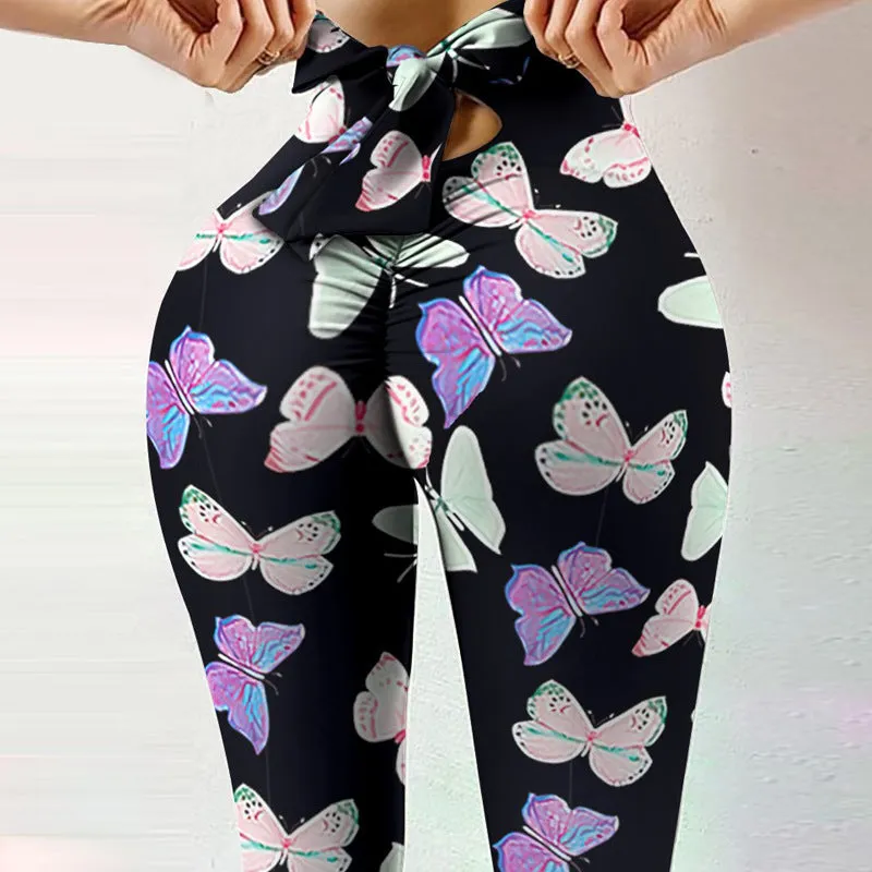Yoga Pants With Bow Tie