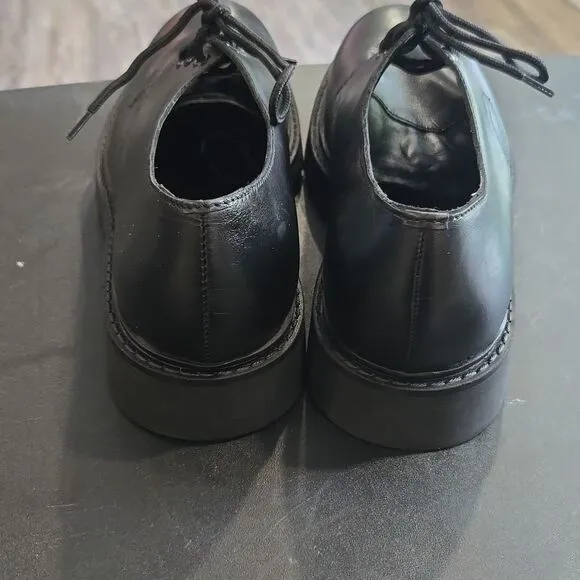 🐢 Zara Patent Leather Derby Platform Shoes